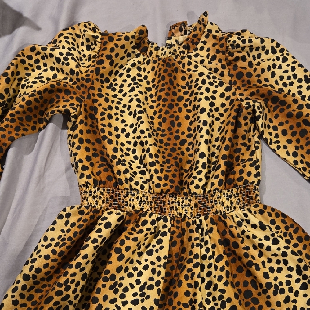 Janie and Jack Tan and Black Leopard Dress
